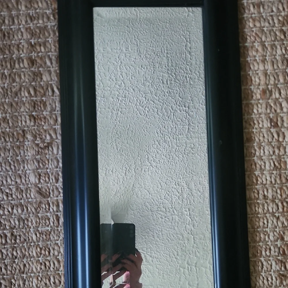 Sleek Black Wall Mirror